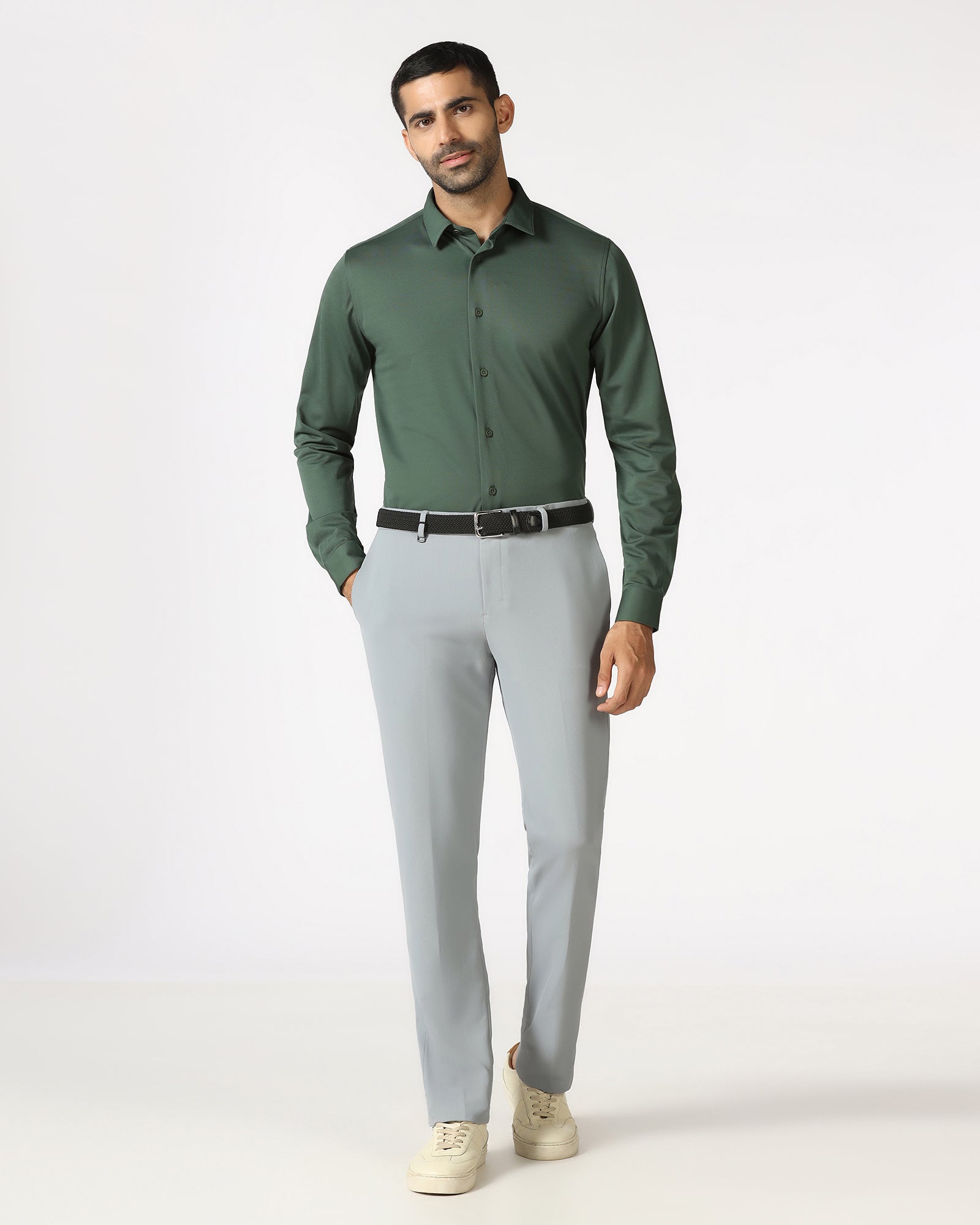 Green Techpro Stripe Shirt - Keish