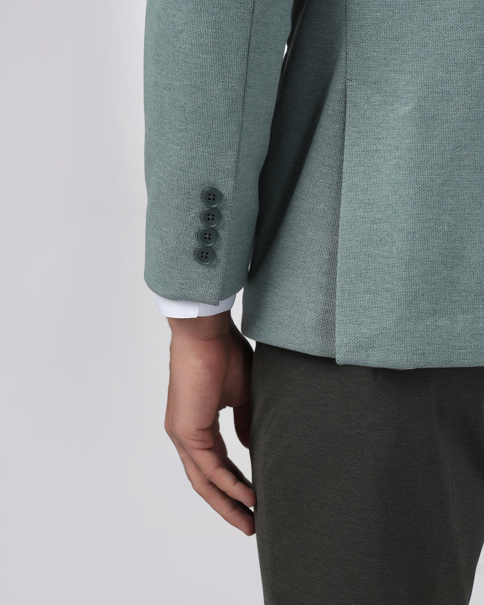 Green Textured Blazer - Gio