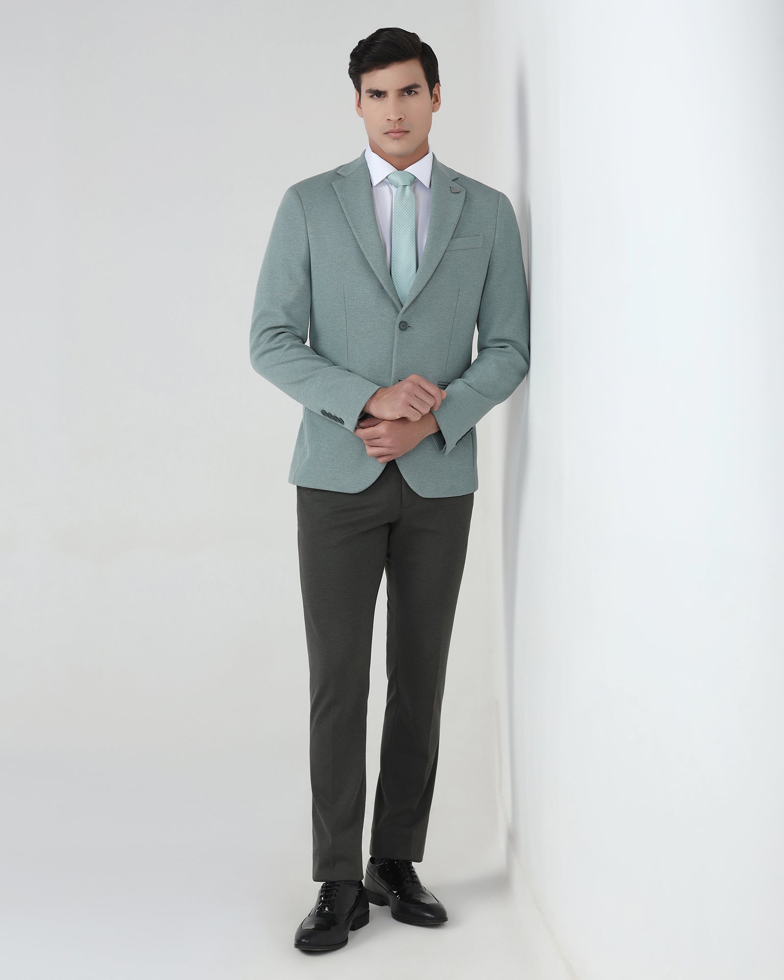 Green Textured Blazer - Gio