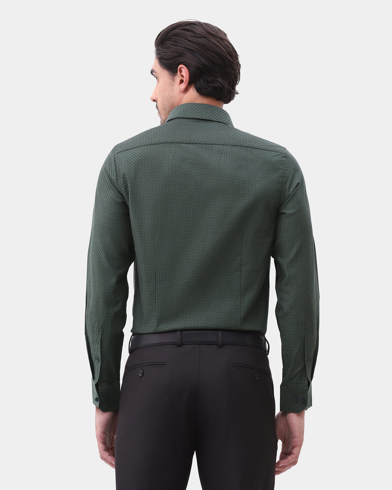 Green Textured Shirt - Voree