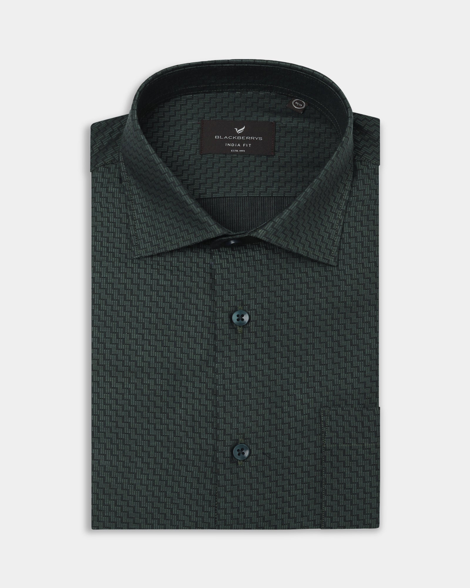 Green Textured Shirt - Voree