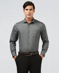 Grey Non Iron Textured Shirt - Erik