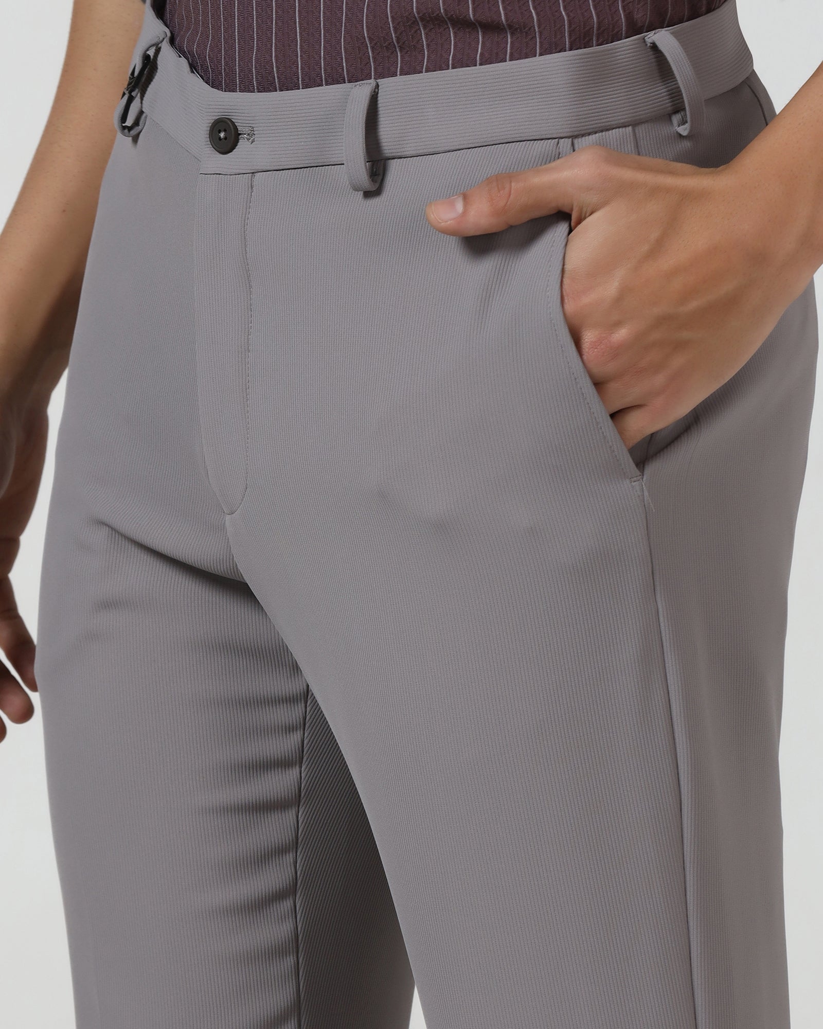 Grey TechPro Stripe Trouser - Martini