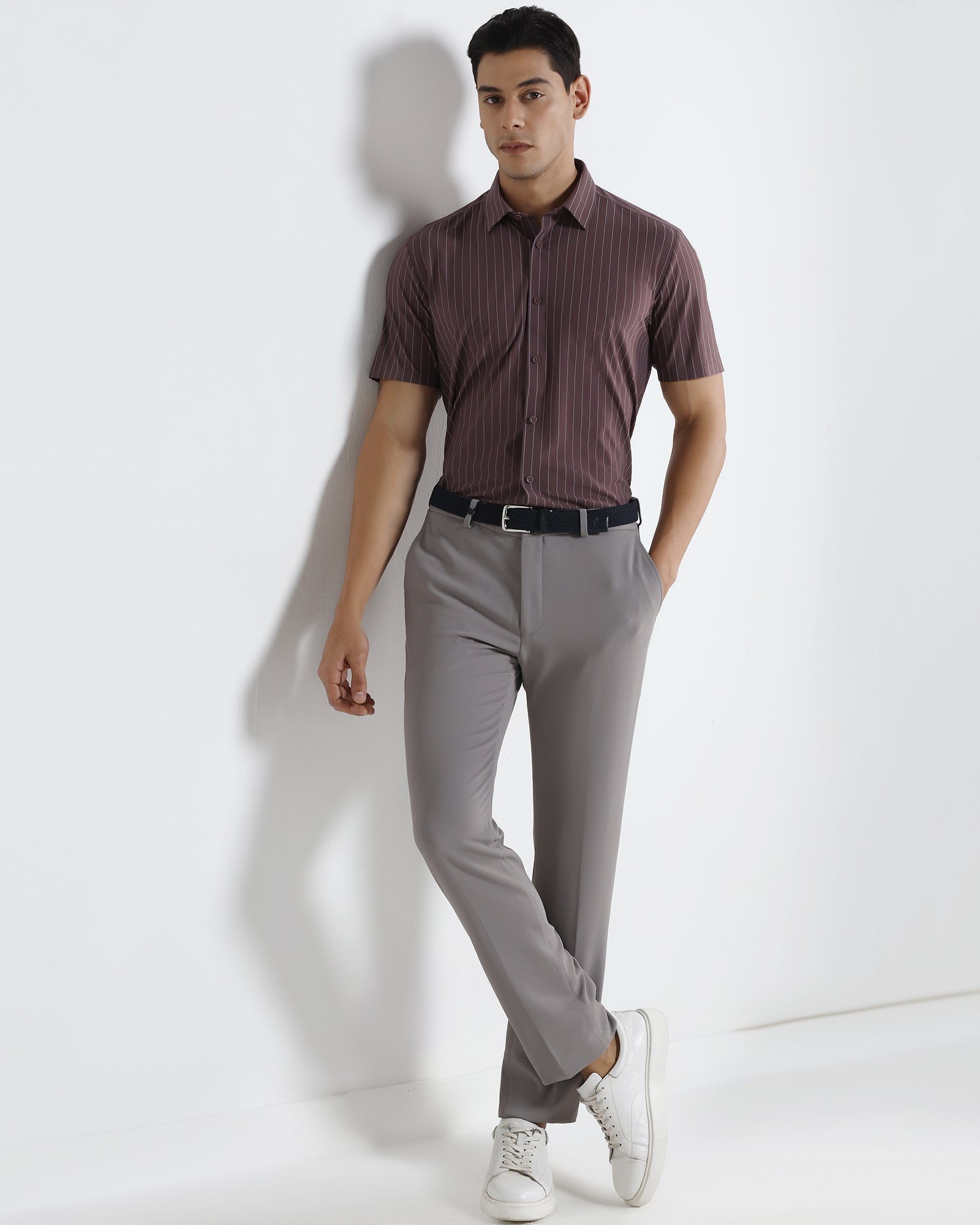 Grey TechPro Stripe Trouser - Martini
