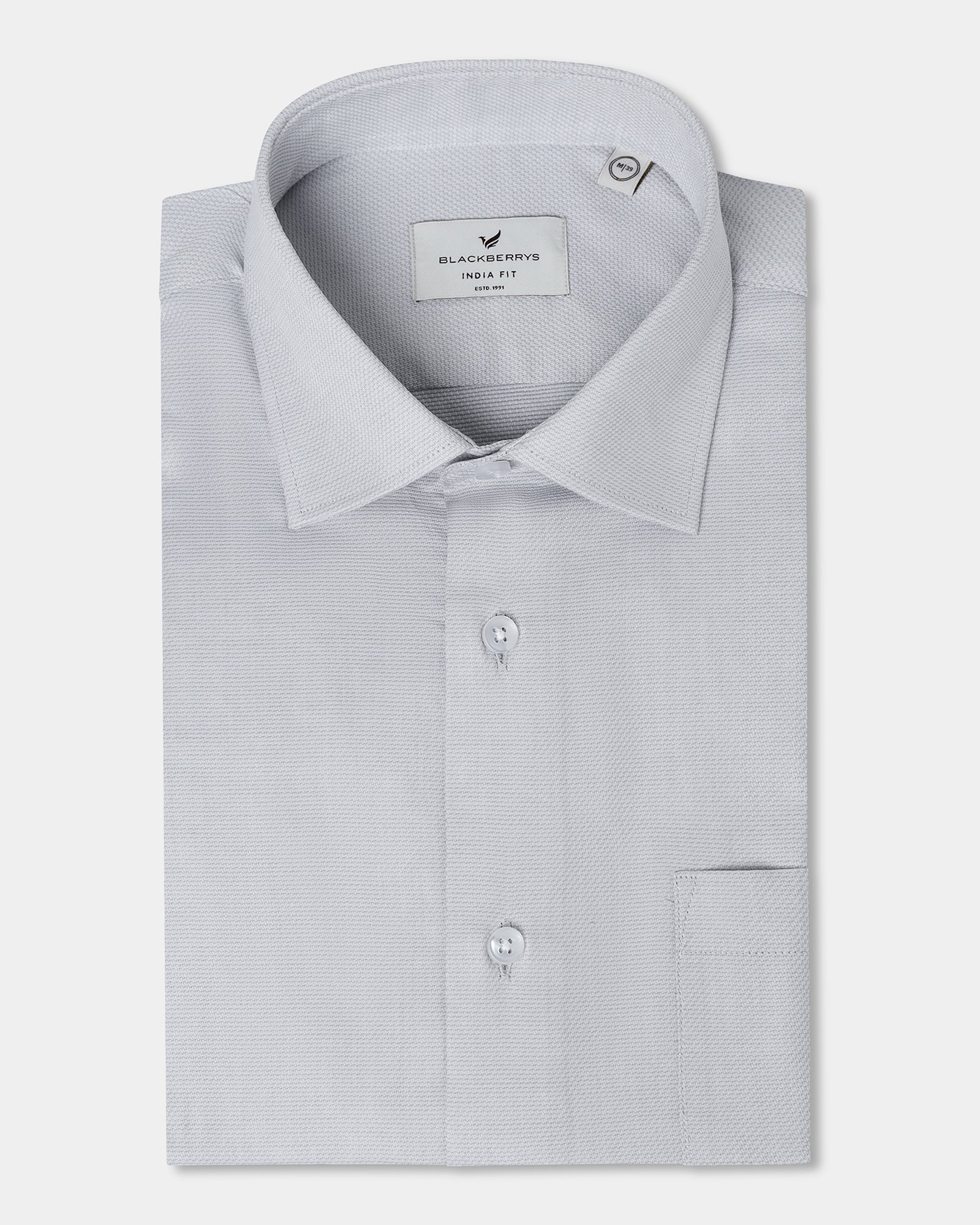 Grey Textured Shirt - Hawker
