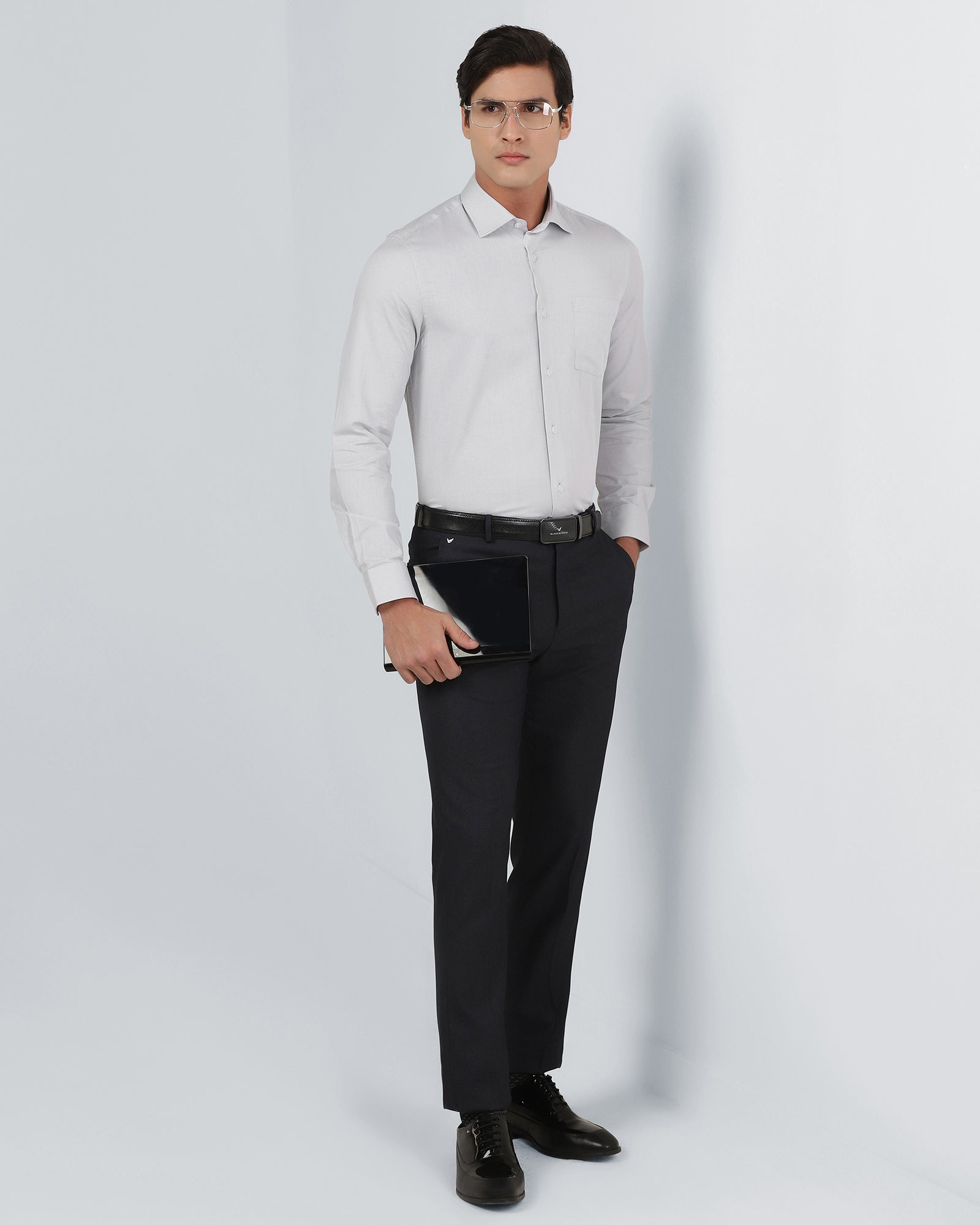Grey Textured Shirt - Hawker