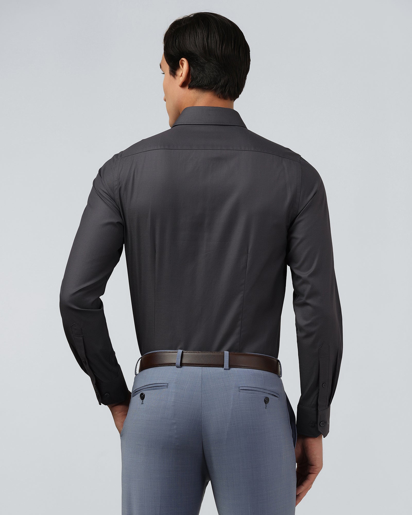 Grey Textured Shirt - Magnus