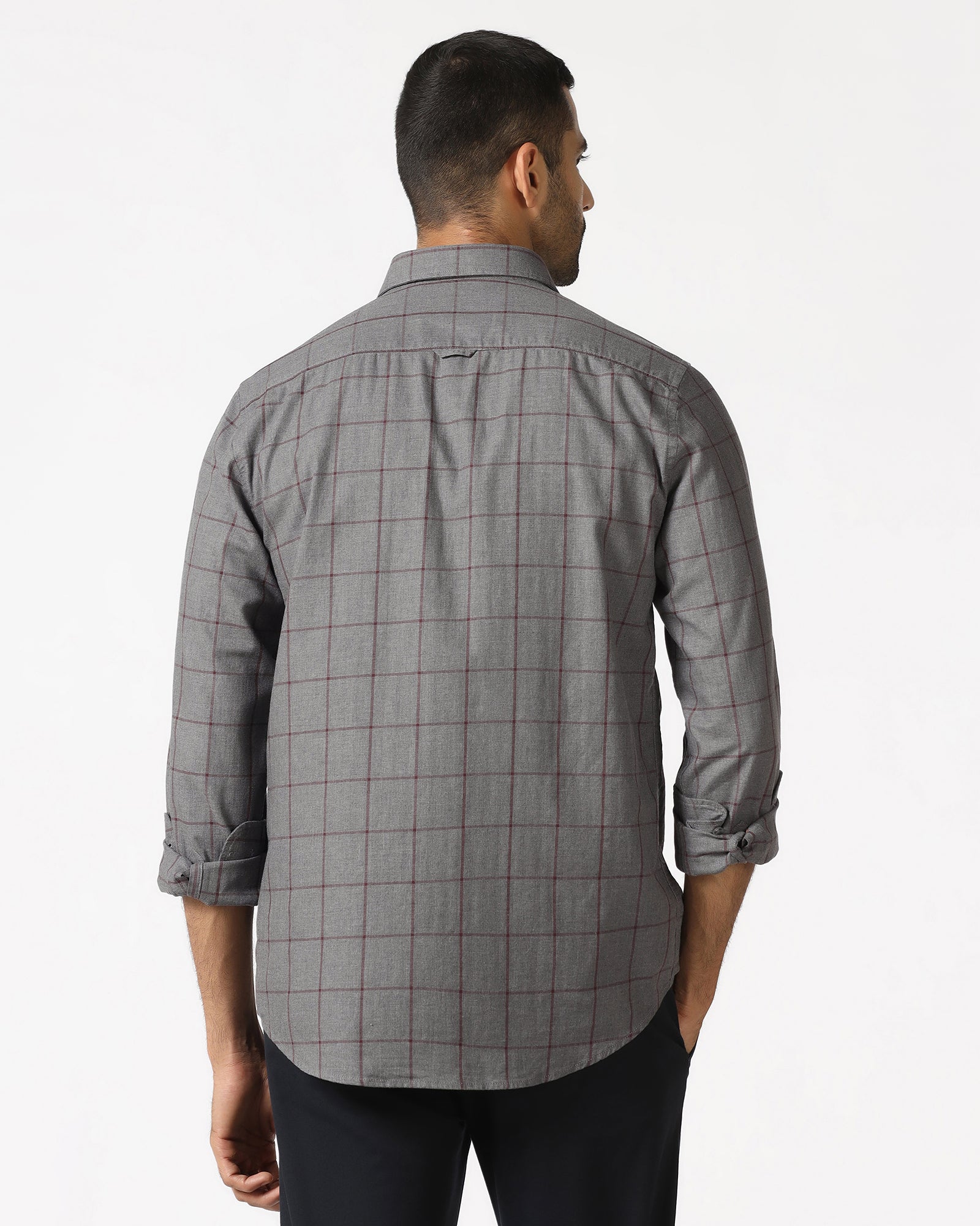 Grey Check Shirt - Wishk