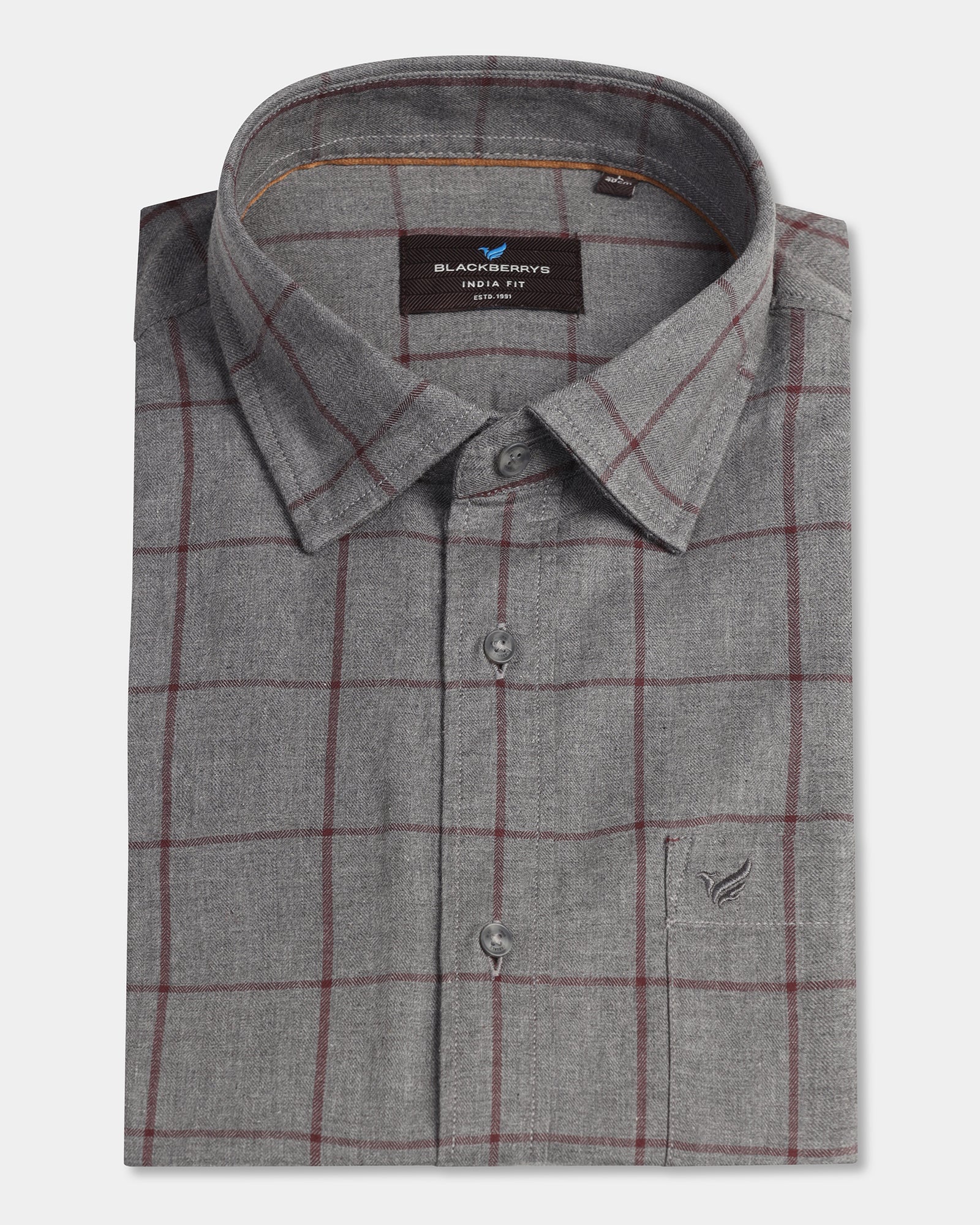 Grey Check Shirt - Wishk