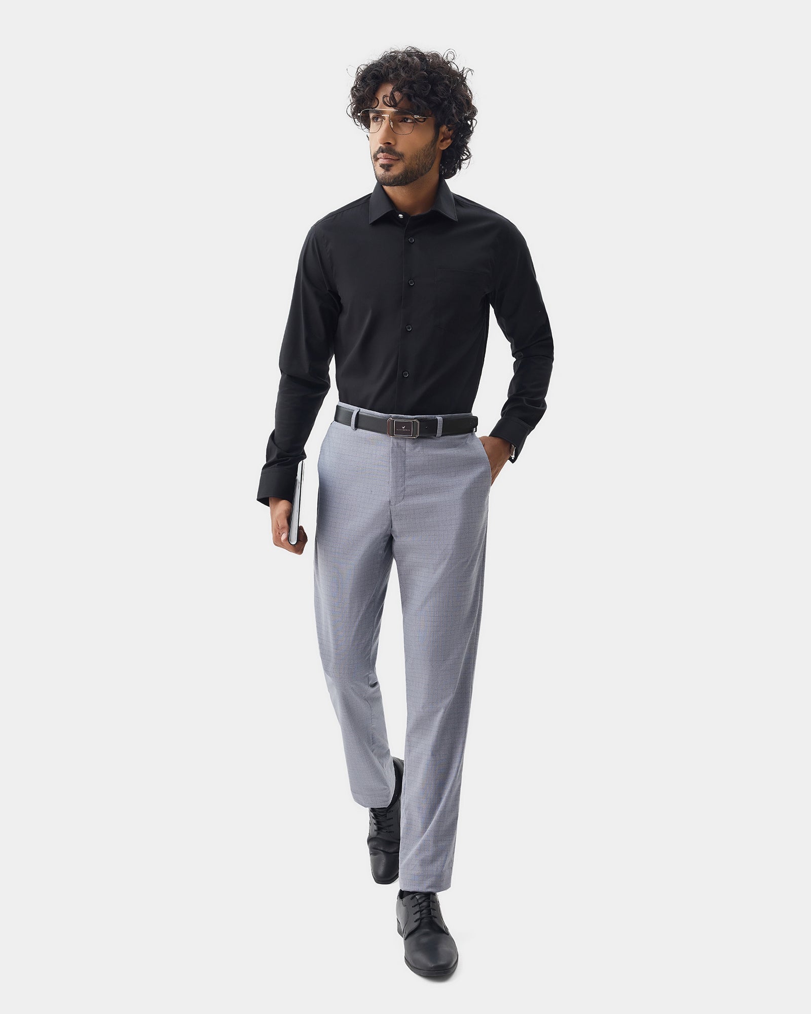 Grey Check Trouser - Cole