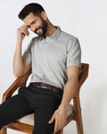 Grey Half Sleeve Textured Shirt - Ryan
