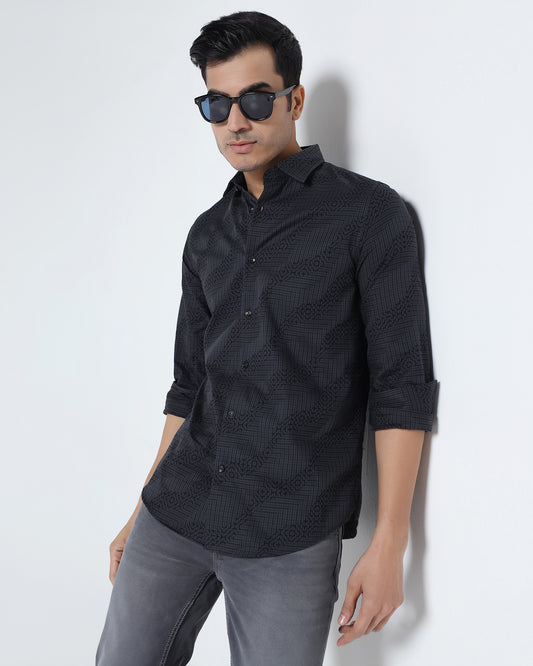 Grey Jacquard Shirt - Neol