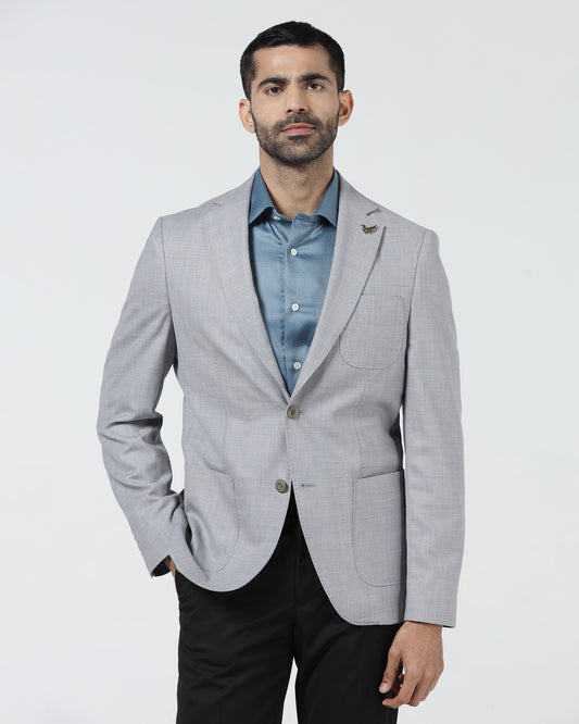 Grey Luxe Solid Blazer - Randal