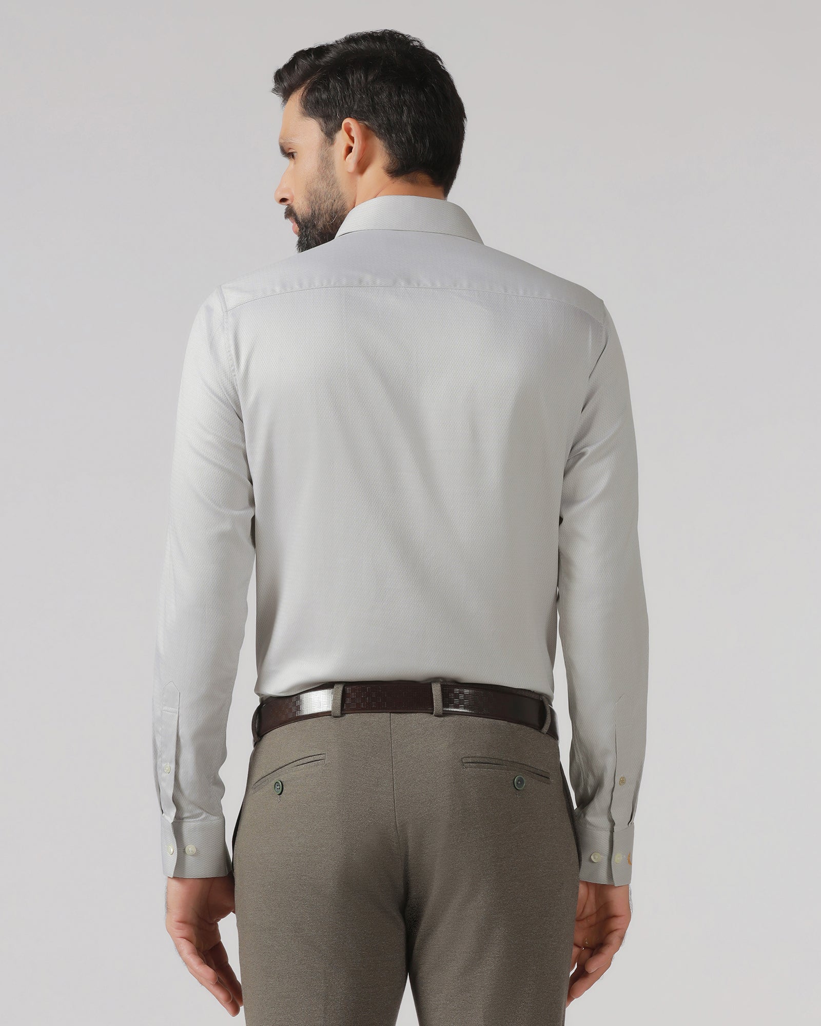 Grey Luxe Textured Shirt - Honor