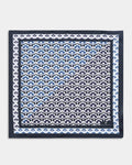Grey Printed 100% Silk Pocket Square - Abuzz