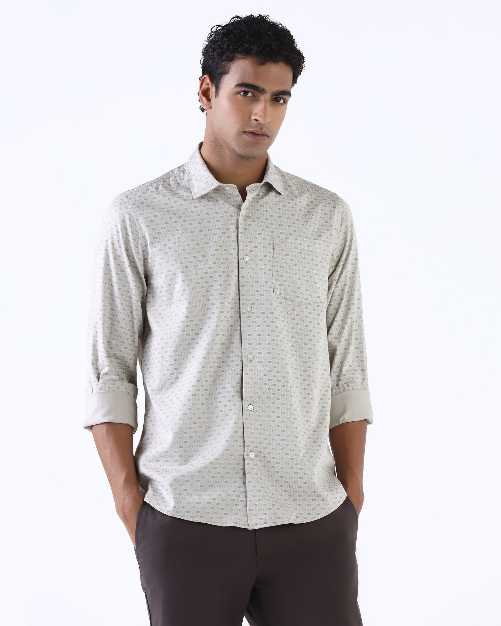 Grey Printed Shirt - Bedaf