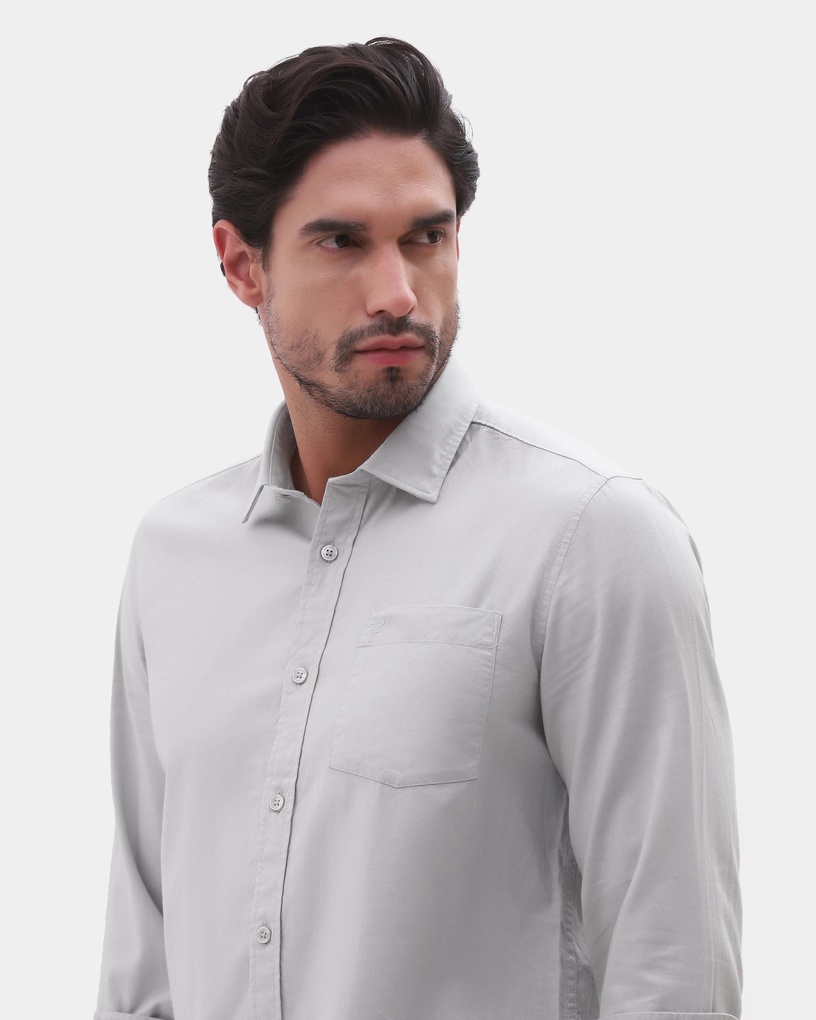 Grey Printed Shirt - Gebbew