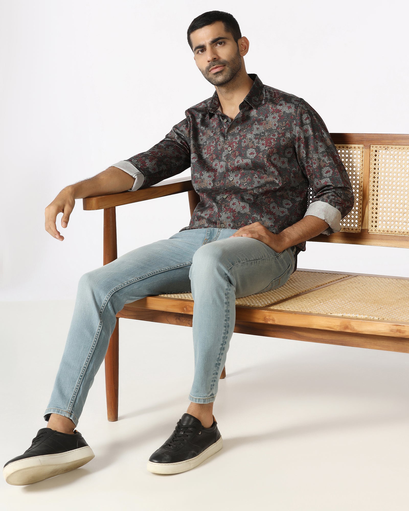 Grey Printed Shirt - Gena