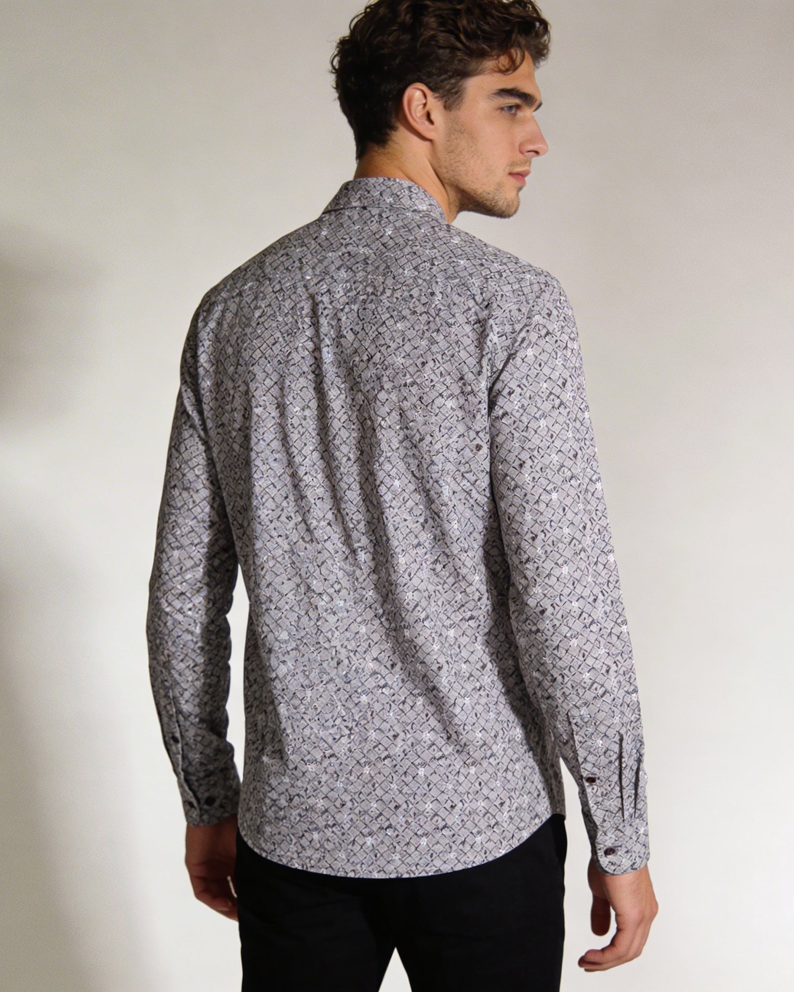 Grey Printed Shirt - Maverick