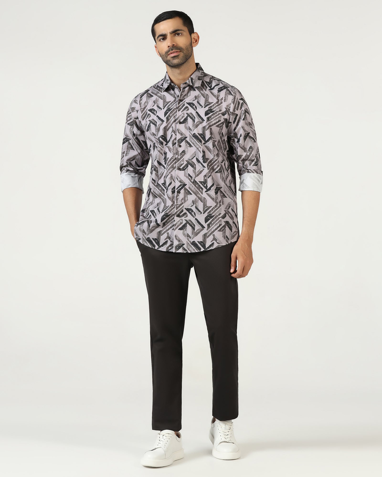 Grey Printed Shirt - Volmer