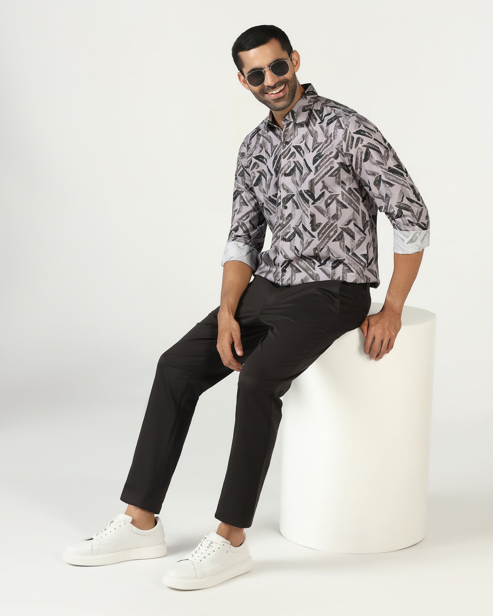 Grey Printed Shirt - Volmer