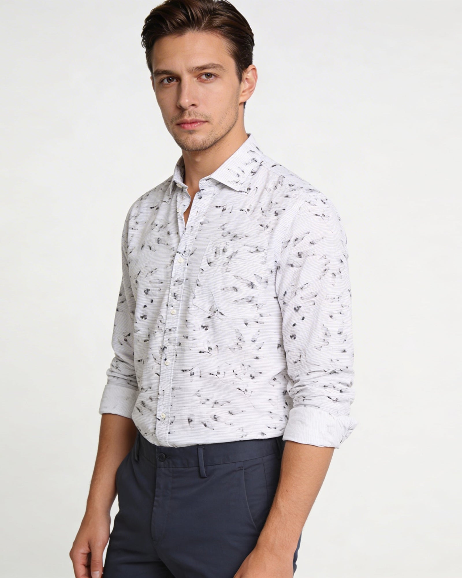 Grey Printed Shirt - Wind