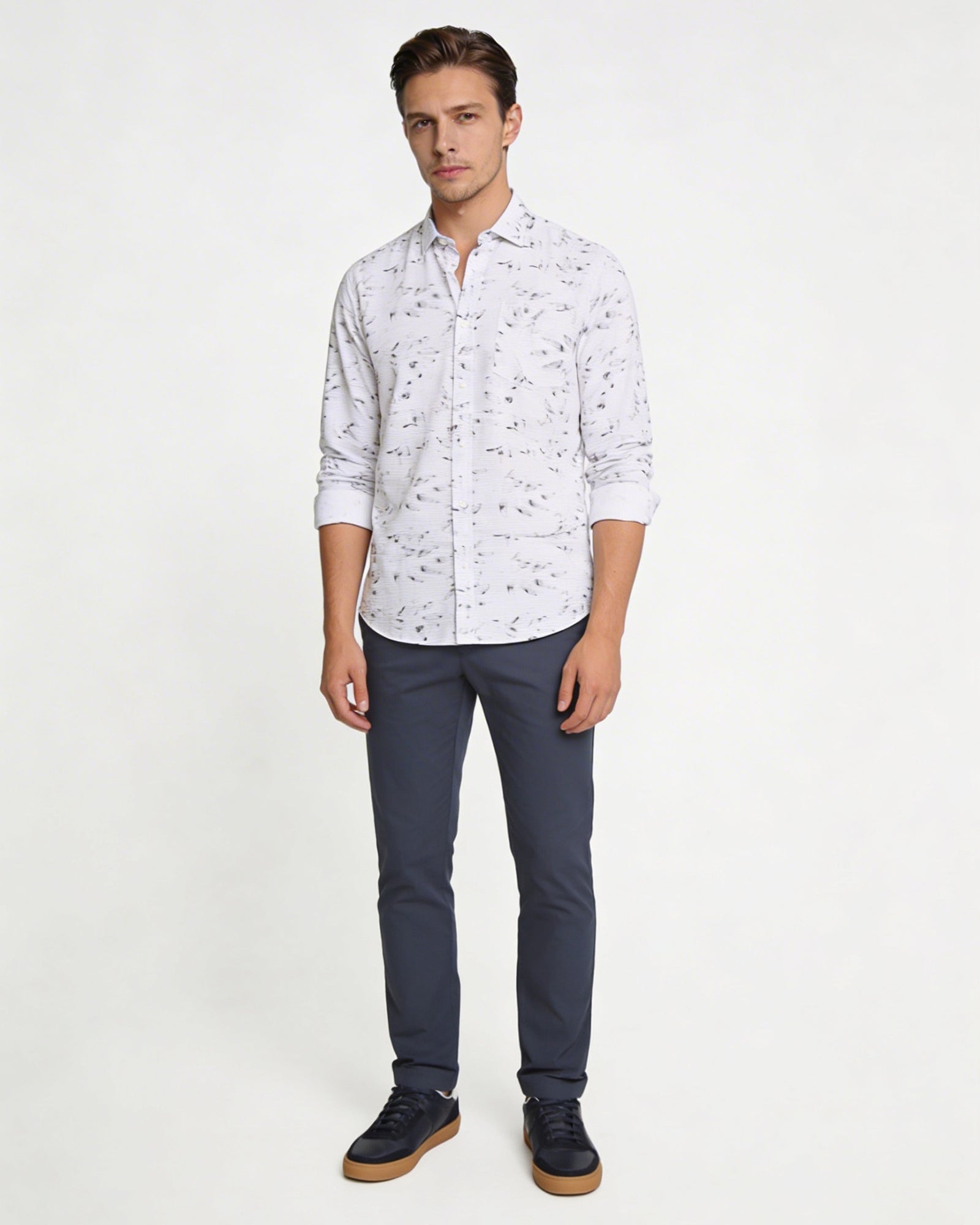 Grey Printed Shirt - Wind