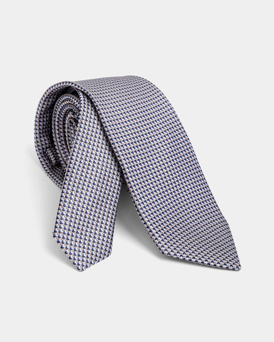 Grey Silk Jacquard Tie - Alba