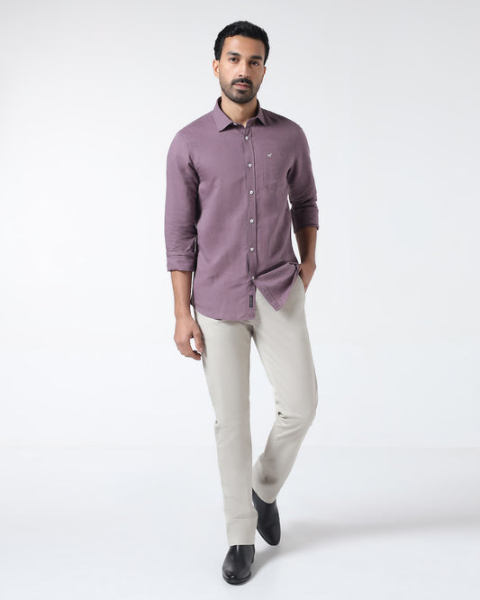 Grey Solid Khakis - Hemlock