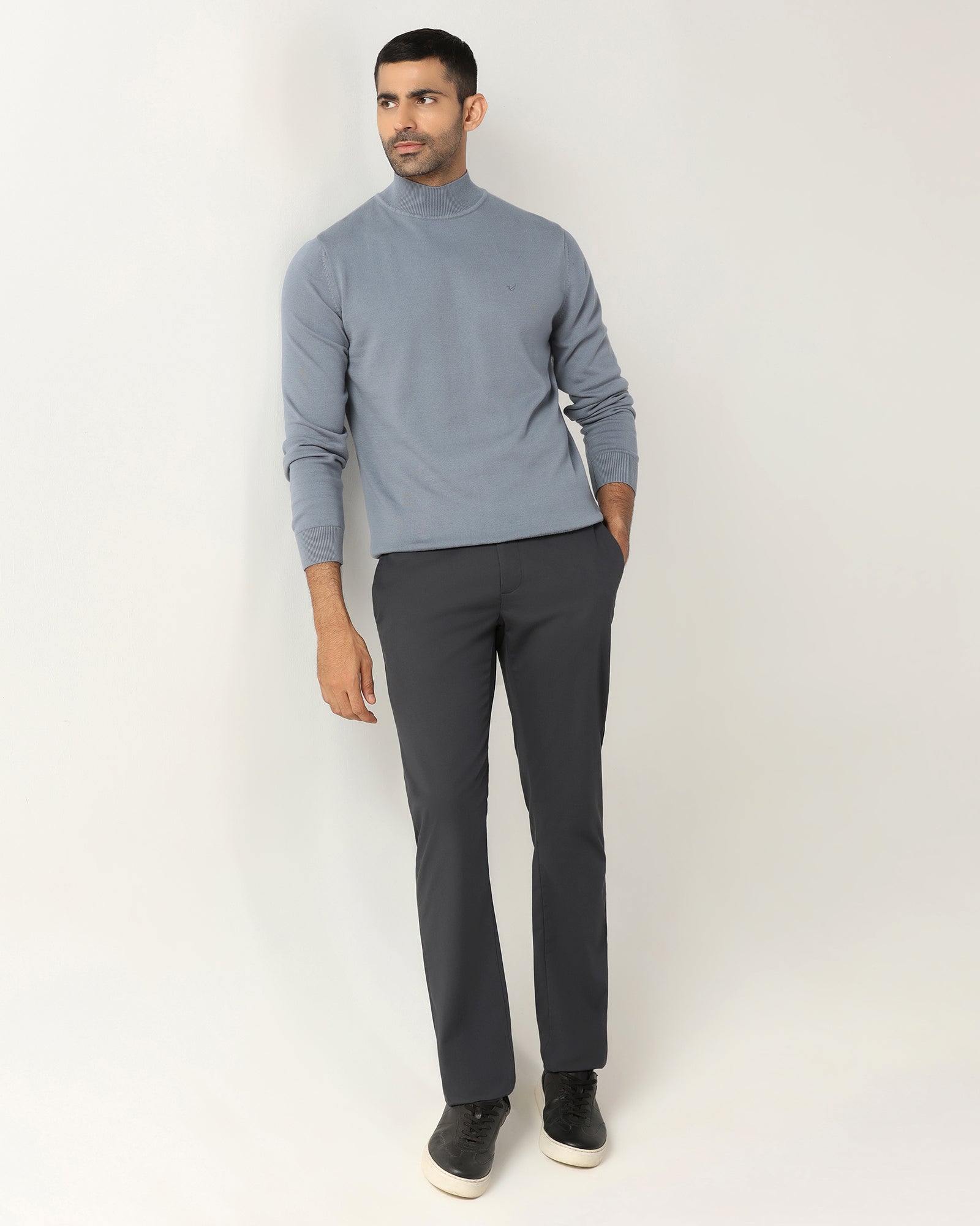 Grey Solid Khakis - Elba