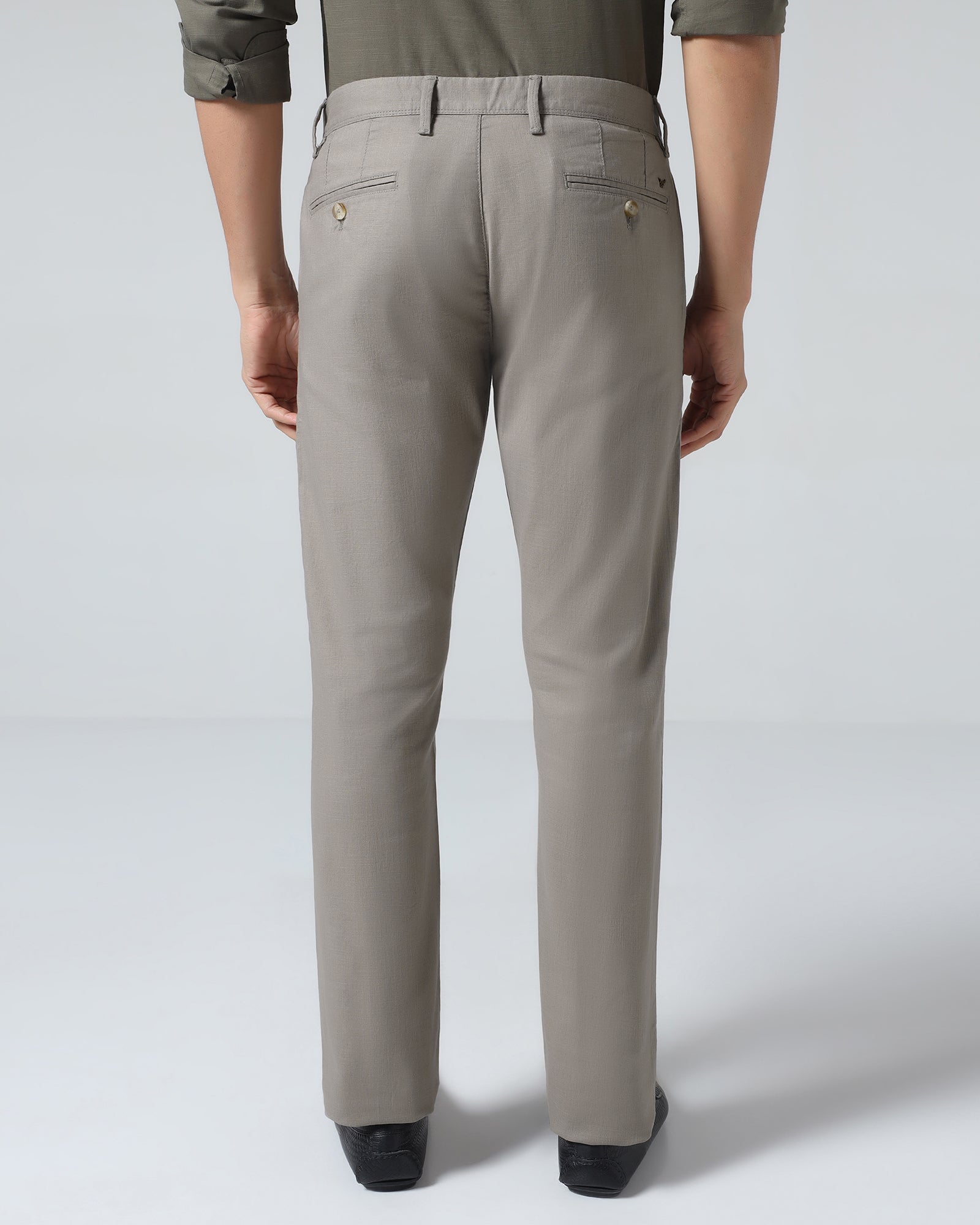 Grey Solid Khakis - Marley