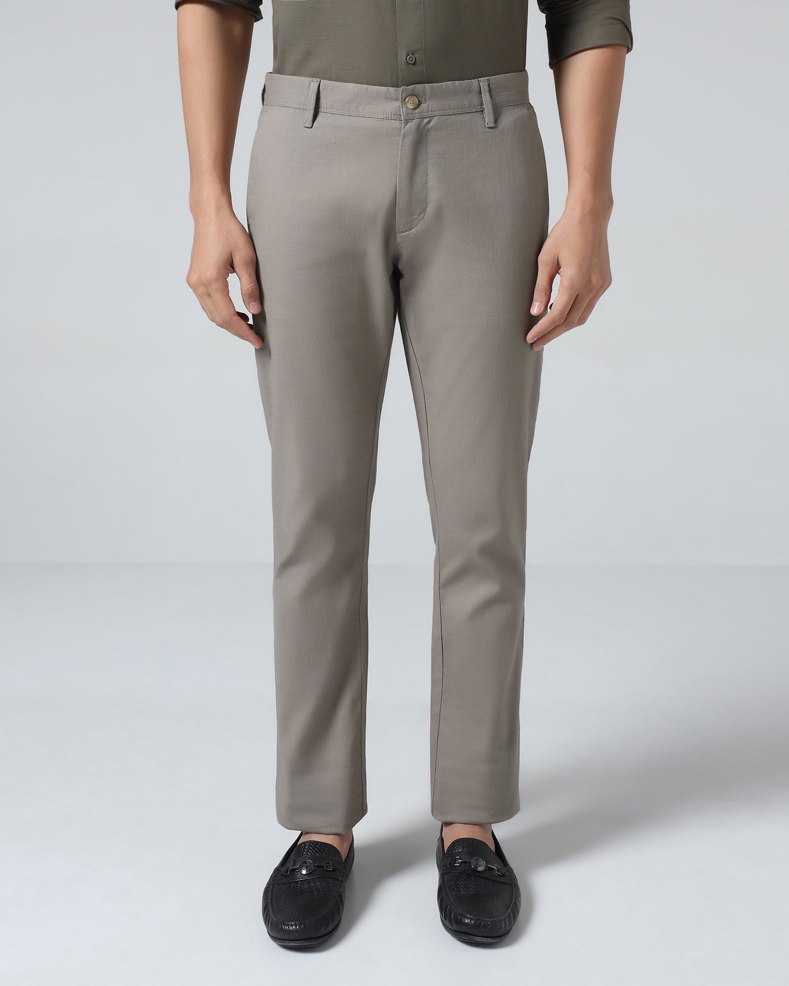 Grey Solid Khakis - Marley