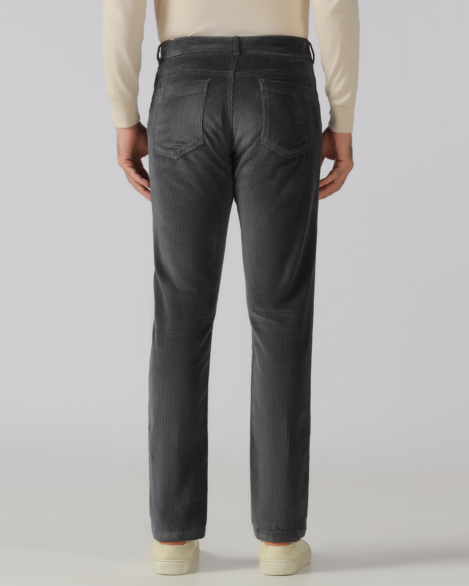 Grey Solid Khakis - Veil