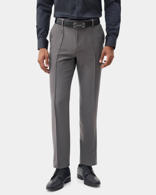 Grey Solid Trouser - Benjin