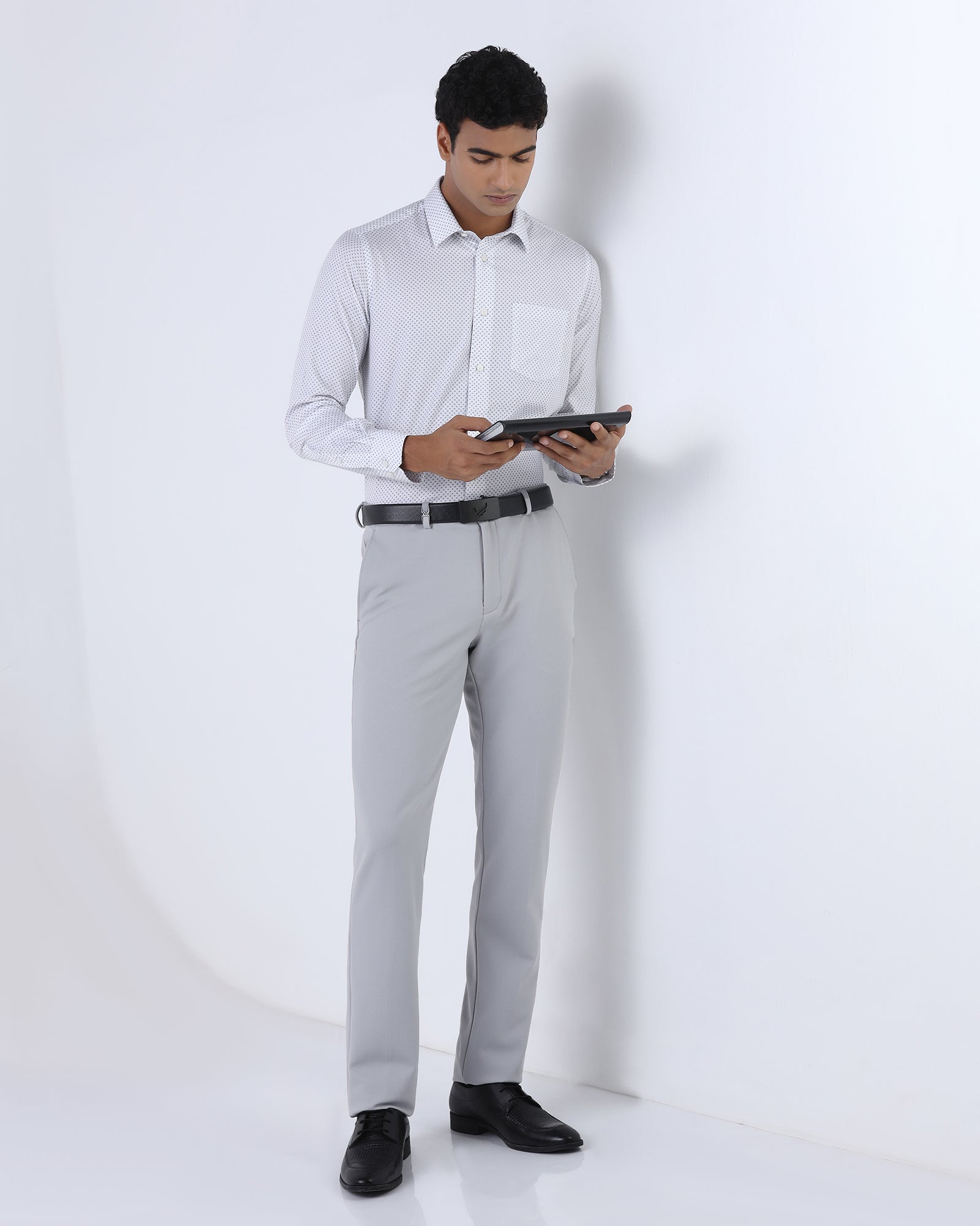 Grey Solid Trouser - Hender