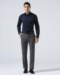 Grey Solid Trouser - Liano