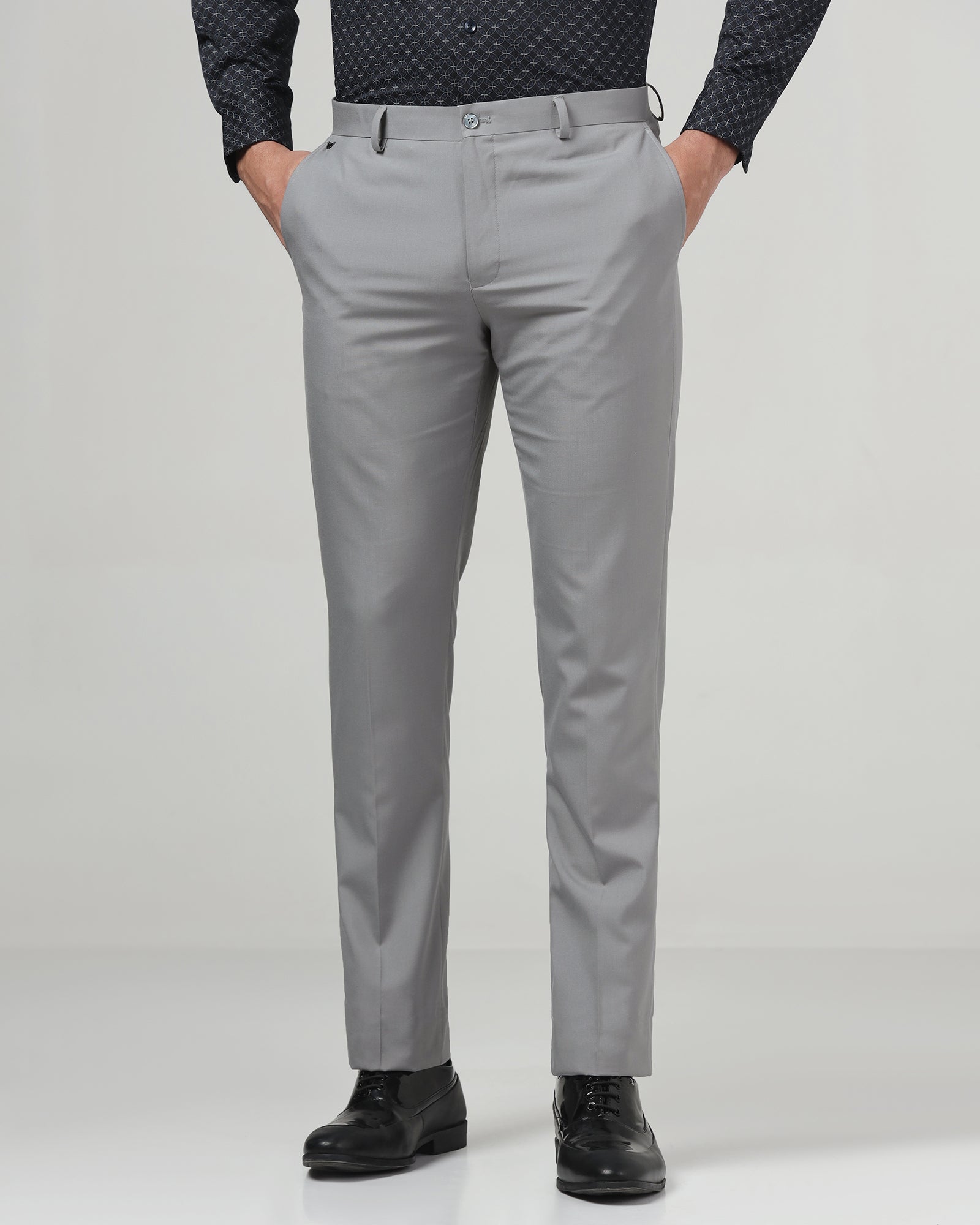 Grey Solid Trouser - Luis