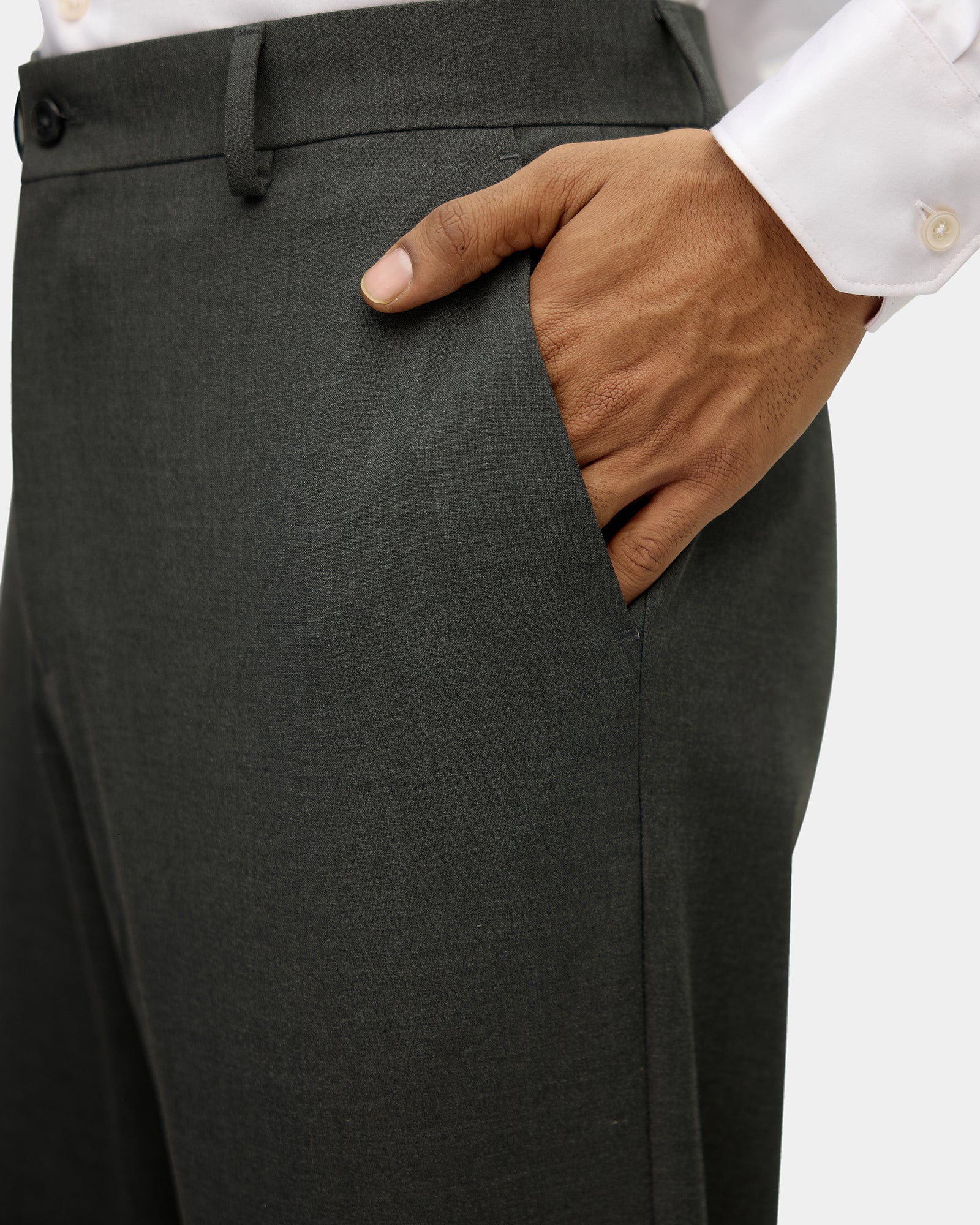 Grey Solid Trouser - Tony