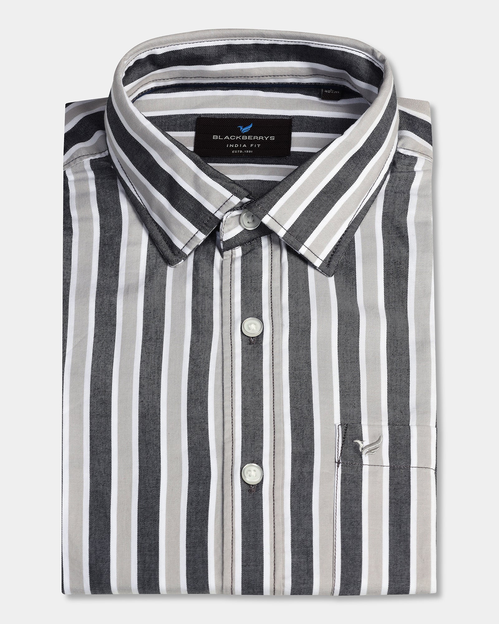 Grey Stripe Shirt - Gerran