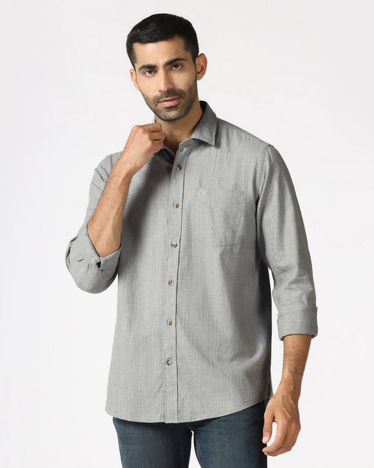 Grey Stripe Shirt - Numo