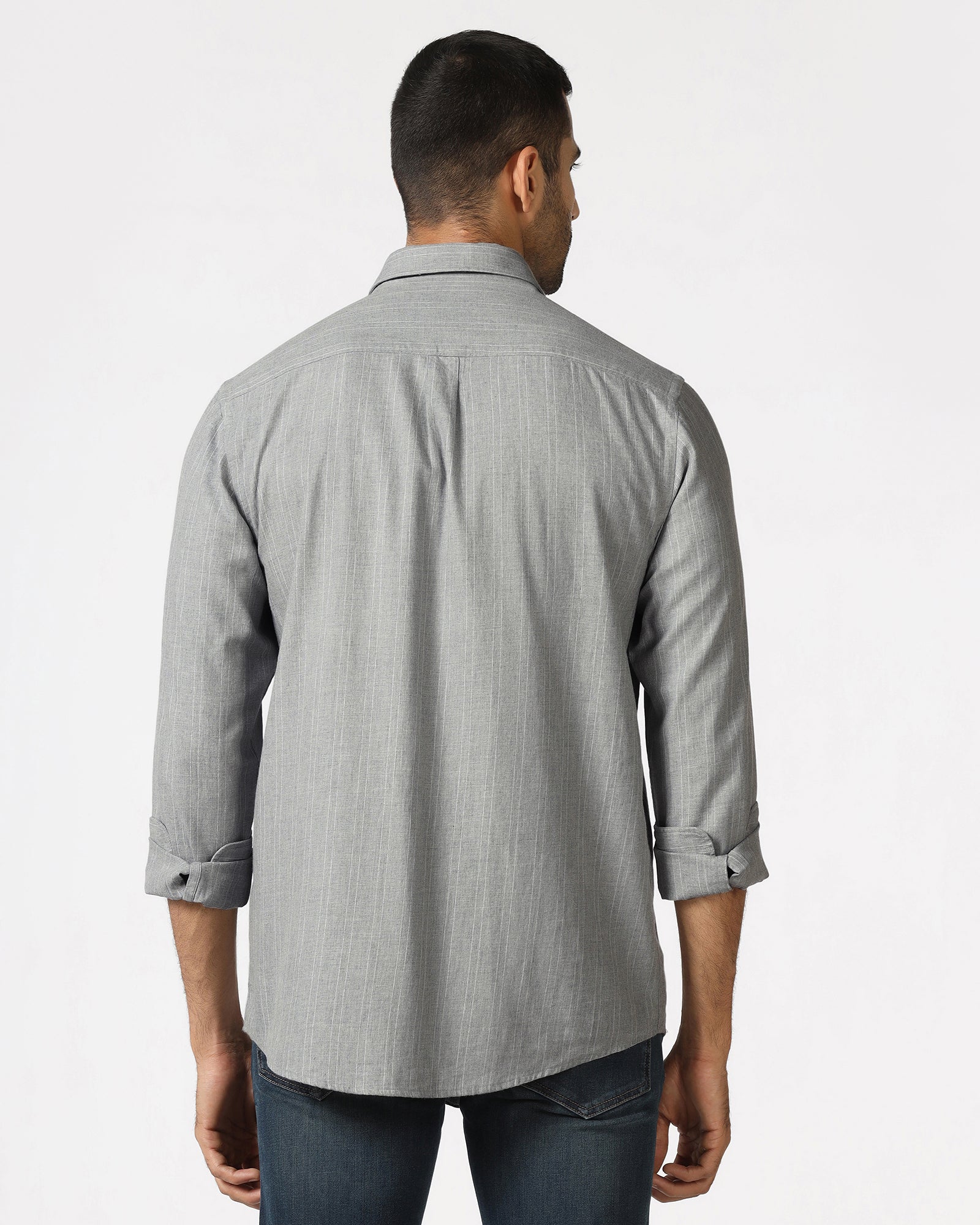 Grey Stripe Shirt - Numo