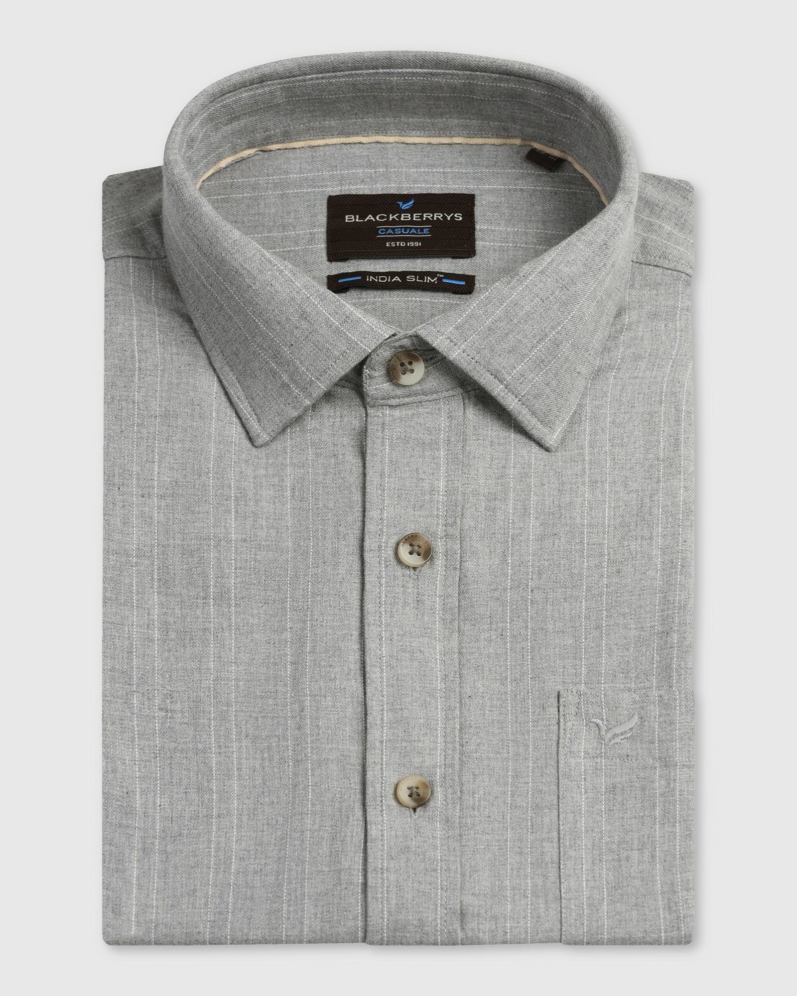 Grey Stripe Shirt - Numo