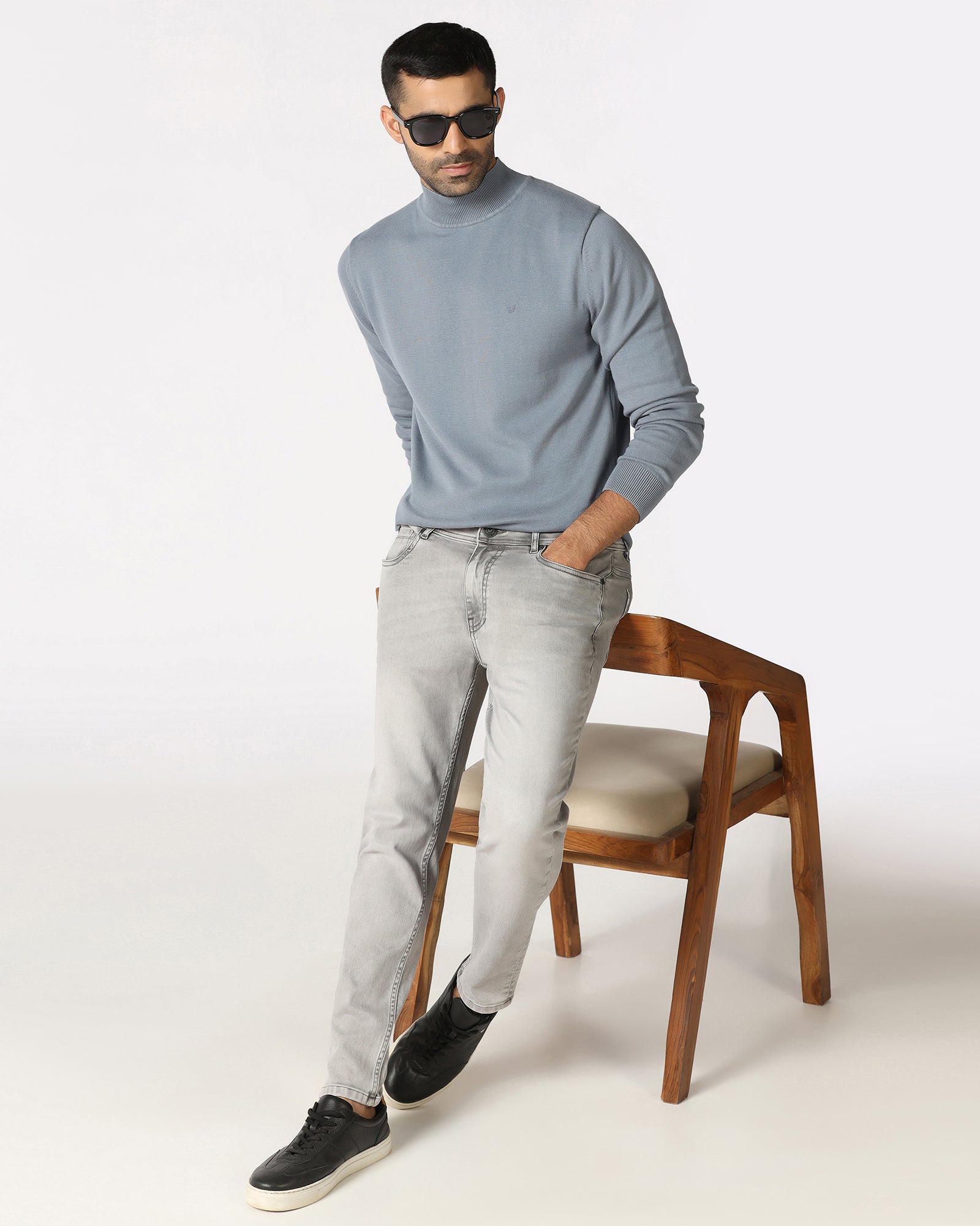 Grey Superflex Skinny Cropped Jeans - Benno