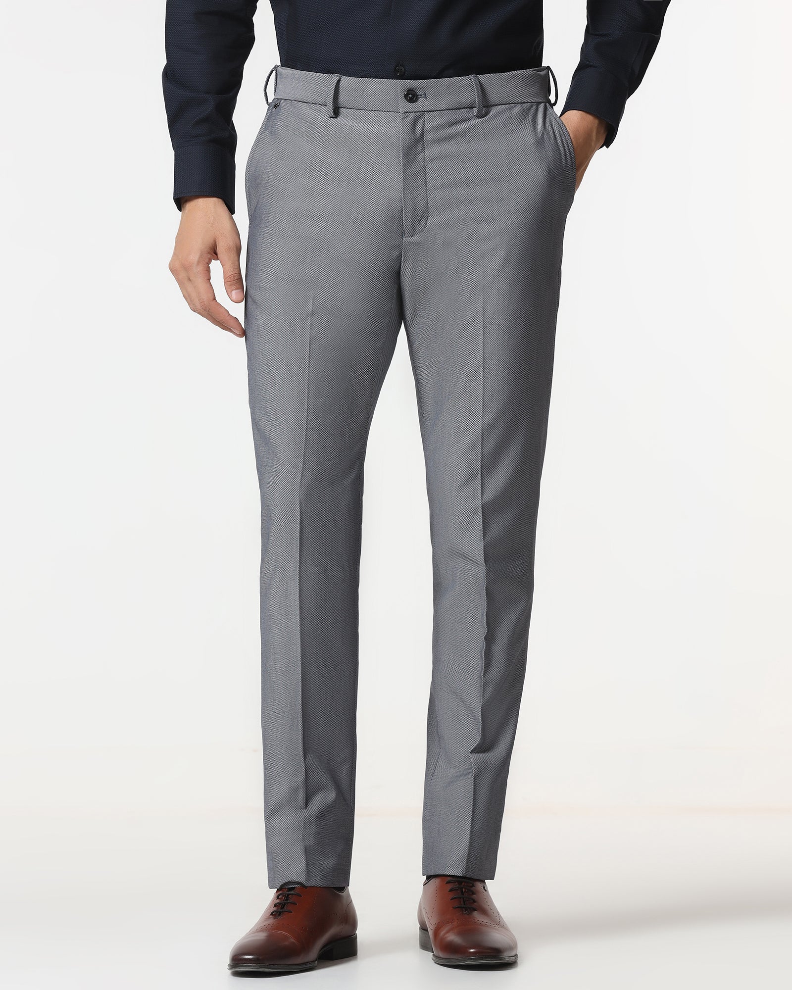 Grey Technowaist Textured Trouser - Smirnoff