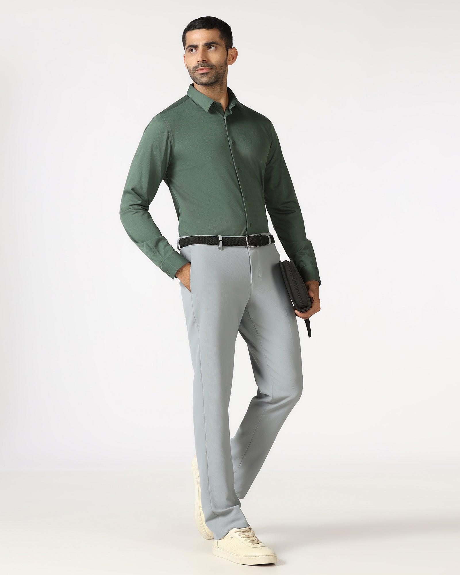 Grey Techpro Stripe Trouser - Martini