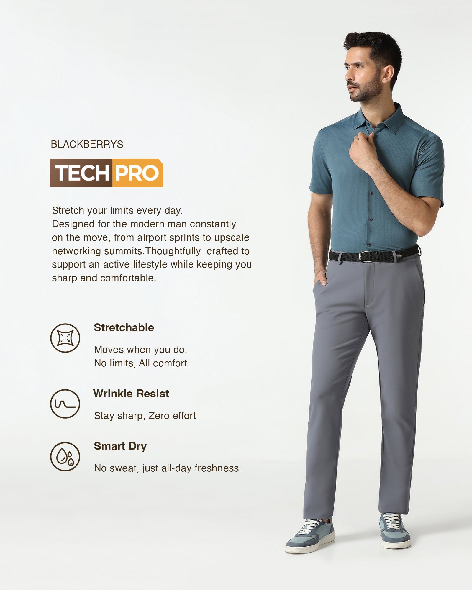 Grey TechPro Textured Khakis - Guss