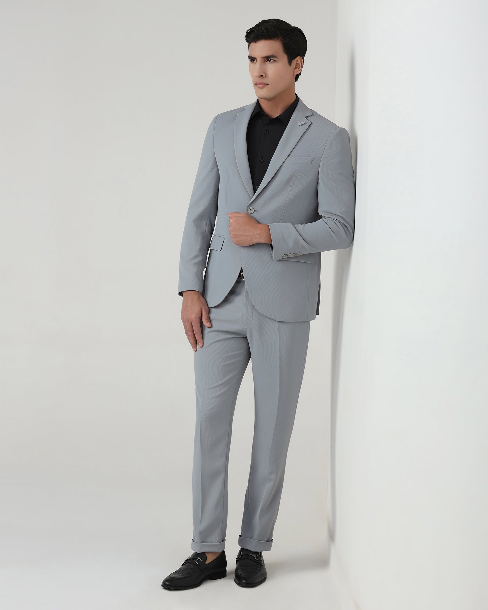 Grey TechPro Two Piece Stripe Suit - Telko