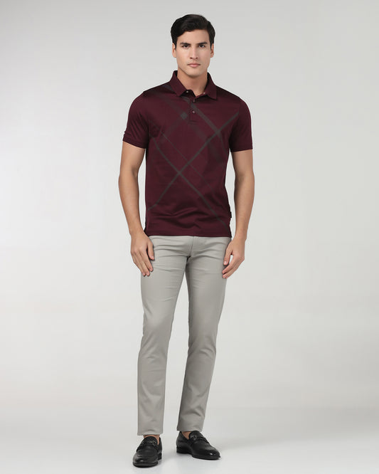 Grey Textured Khakis - Ibis