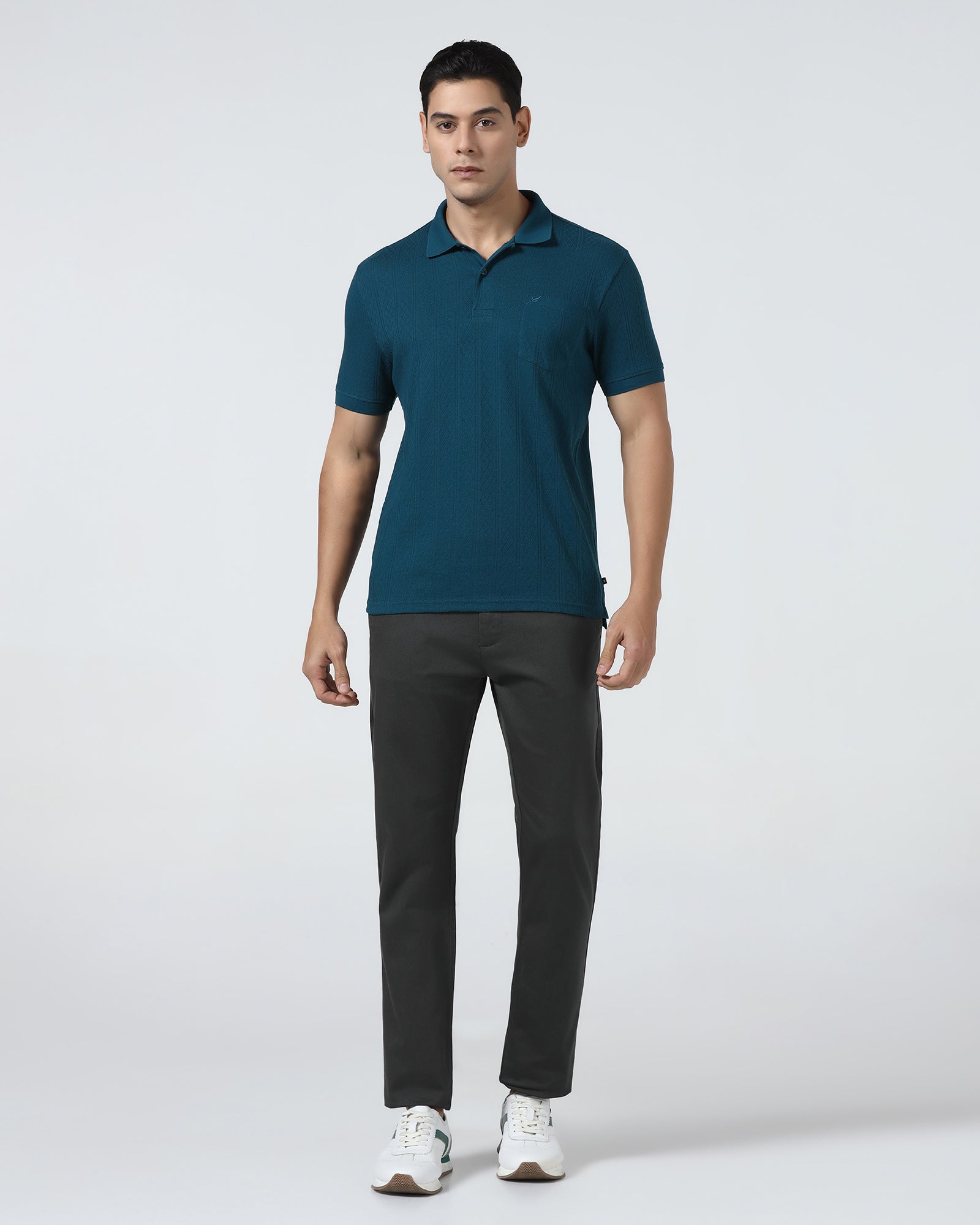 Grey Textured Khaki - Pecan