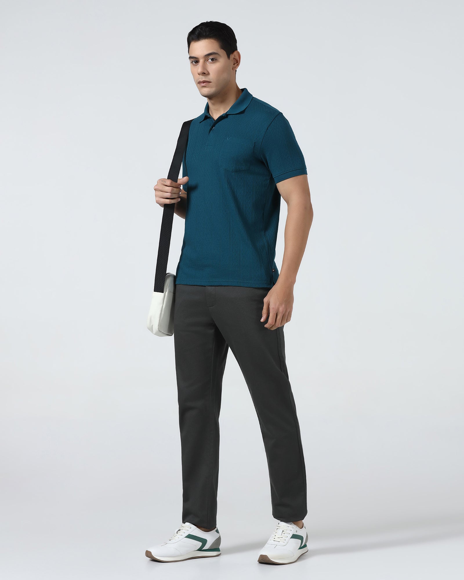 Grey Textured Khaki - Pecan